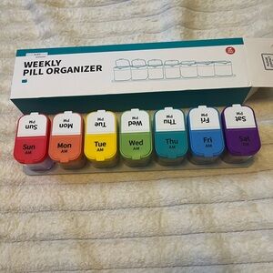 Weekly Pill Organizer with Color-Coded Compartments